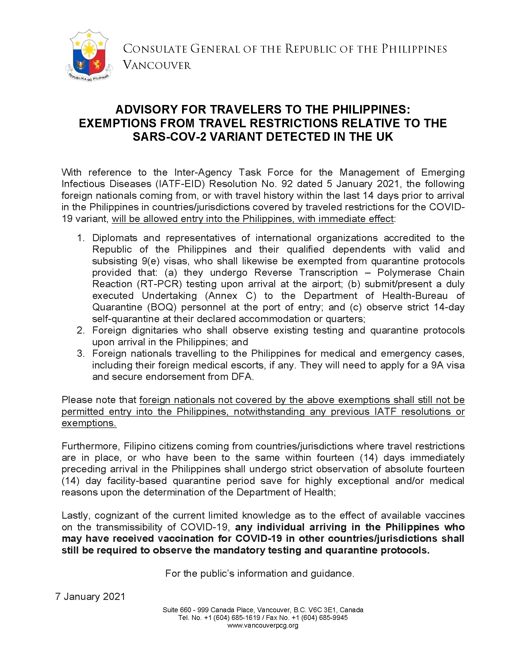 Travel ban philippines Philippine Travel