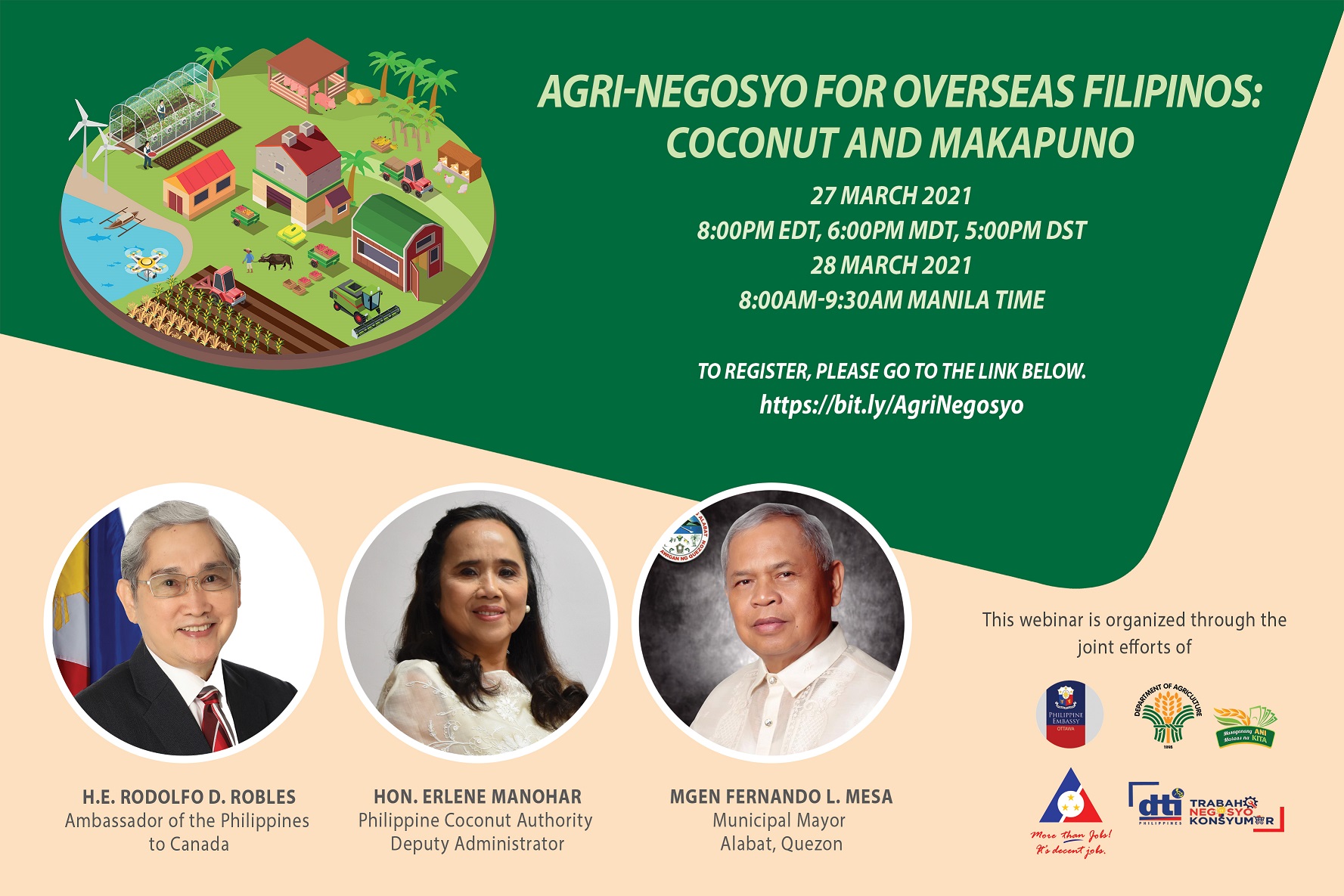WEBINAR 27 March 2021 AGRINEGOSYO FOR OVERSEAS FILIPINOS COCONUT