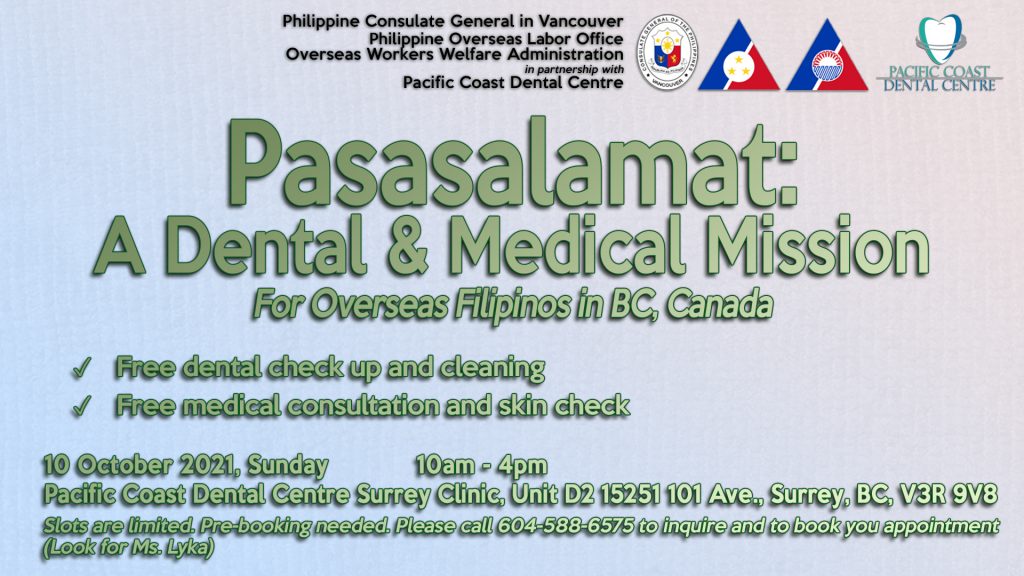 Pasasalamat A Dental & Medical Mission for Overseas Filipinos in BC