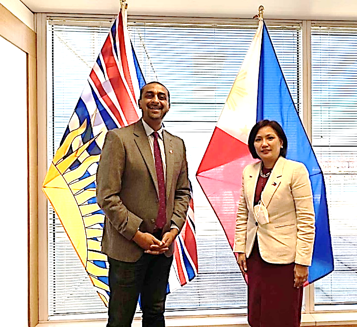 CONSUL GENERAL MARIA ANDRELITA AUSTRIA MEETS WITH  BC MINISTER OF JOBS, ECONOMIC RECOVERY AND INNOVATION