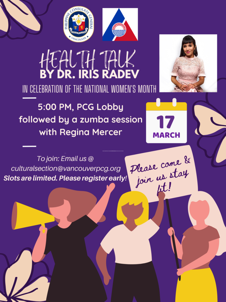 Health Talk by Dr. Iris Radev and a Zumba Session with Ms. Regina ...