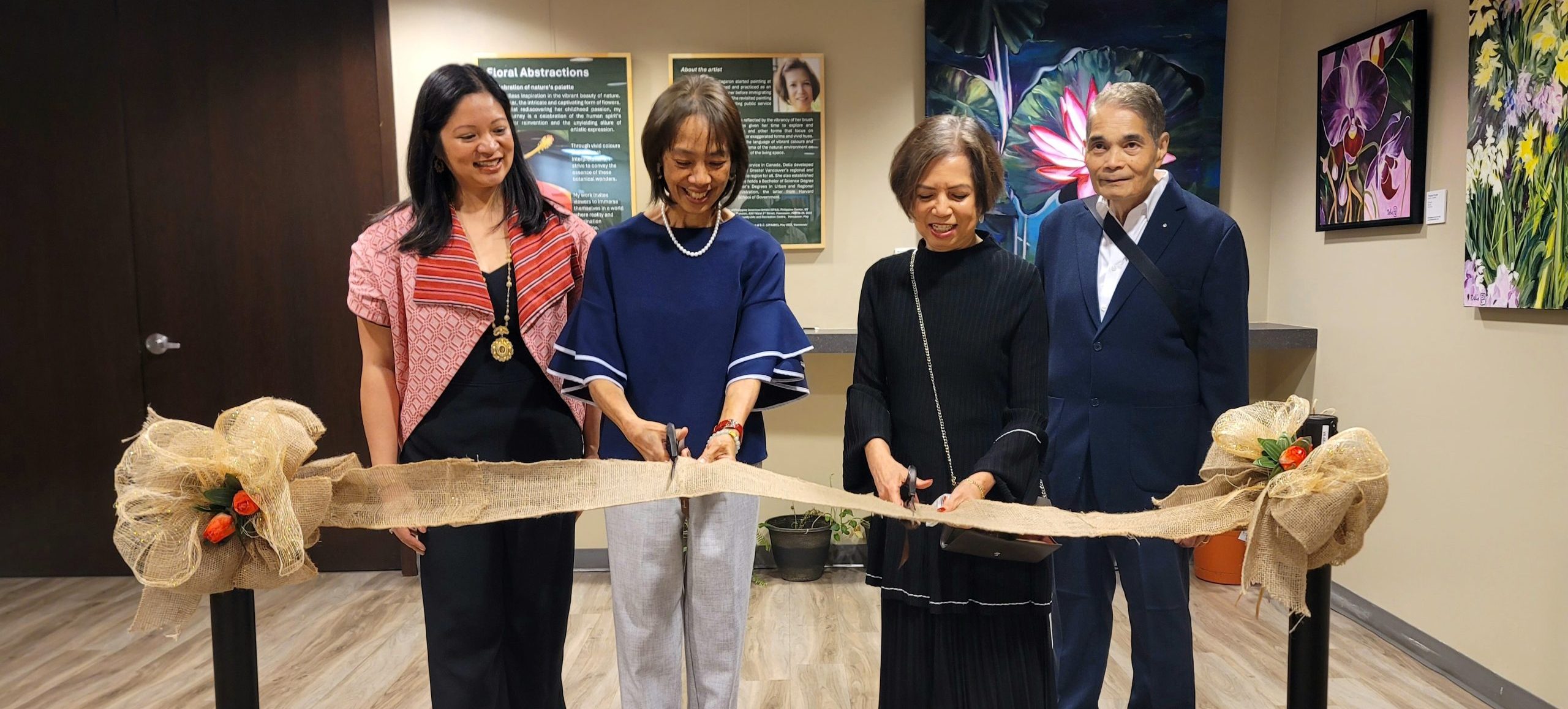 “Floral Abstractions” Art Exhibit by Filipino-Canadian Artist Delia Laglagaron Opens at the Philippine Consulate in Vancouver