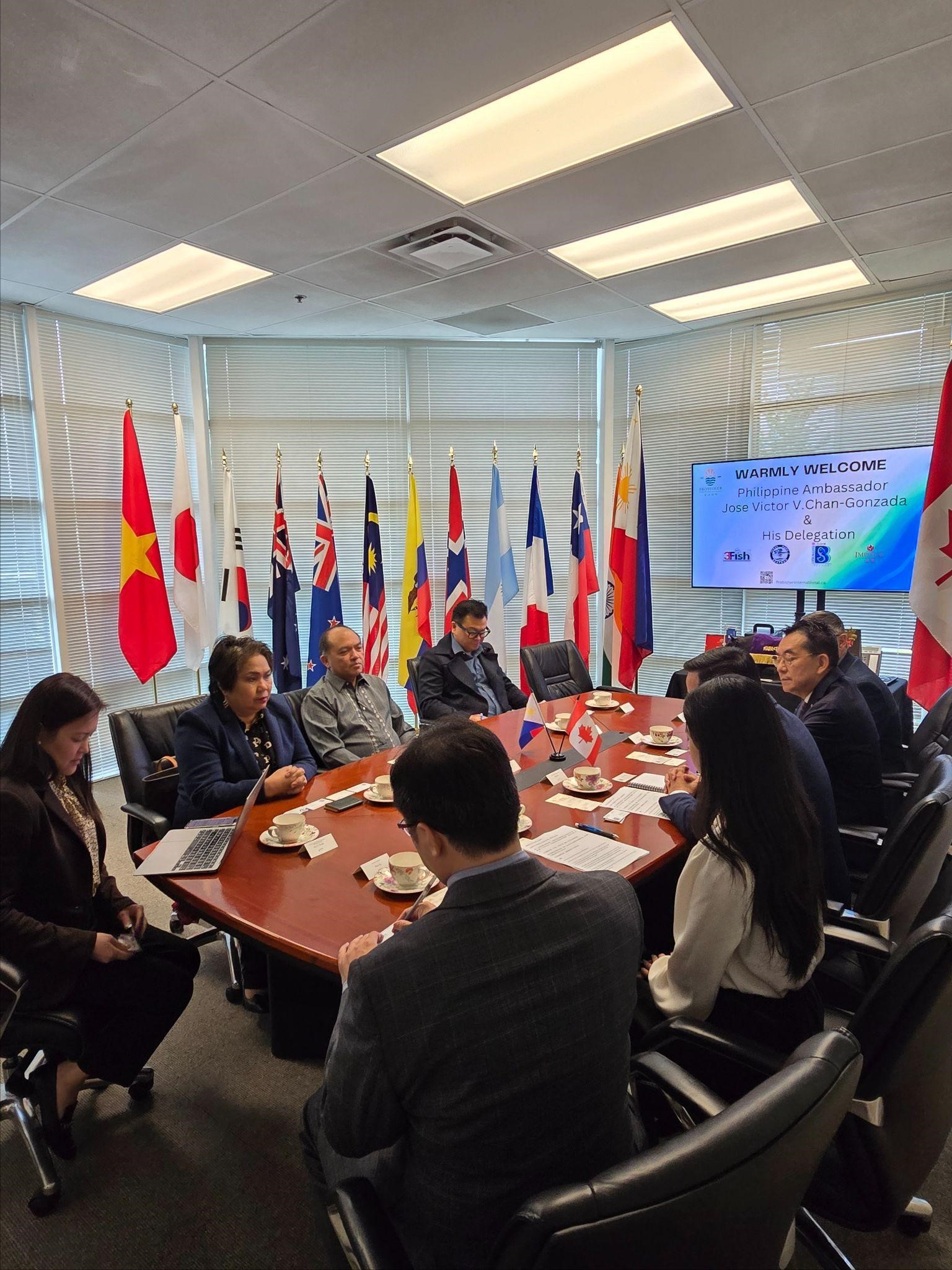 Vancouver PCG Joins PH Ambassador in Promoting PH Seafood Products with Frobisher International Enterprise Ltd.